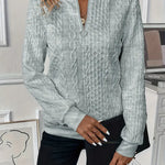 EMMA™ |  Elegant Quarter-Zip Sweater