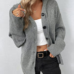 Zeagoo Women's Drawstring Detail Button Front Hooded Cardigan