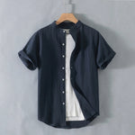 Calder Open Collar Cotton Shirt