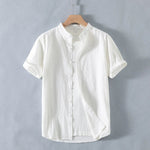 Calder Open Collar Cotton Shirt