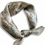 Earthy Tone Vintage Mandala Paisley Print Lightweight Square Boho Scarf