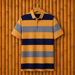 Modern Striped Polo Shirt