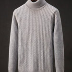 Carlo Cable-Knit Turtleneck Sweater
