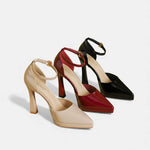 Evette Leather Heels