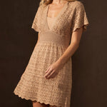 Romina Open-Knit Mini Dress