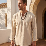 Vicente Cotton Blend Linen Shirt