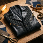 Santos Leather-Trim Houndstooth Jacket
