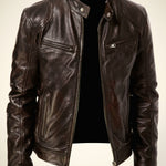 Virgilio Faux Leather Moto Jacket