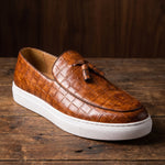 Lino Croc-Embossed Tassel Loafer