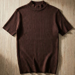 Antonio Ribbed Mock Neck Knit