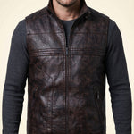 Vicente Faux Leather Vest
