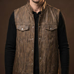 Antonio Faux Leather Vest Jacket