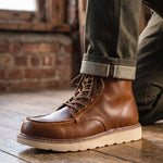 Damiano Leather Moc-Toe Boot