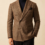 Simon Houndstooth Tweed Double-Breasted Blazer