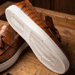 Lino Croc-Embossed Tassel Loafer