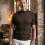 Antonio Ribbed Mock Neck Knit