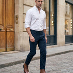 Edoardo Faux Leather Brogue Ankle Boots