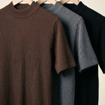Antonio Ribbed Mock Neck Knit
