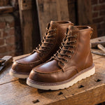 Damiano Leather Moc-Toe Boot