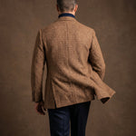 Simon Houndstooth Tweed Double-Breasted Blazer