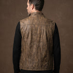 Antonio Faux Leather Vest Jacket