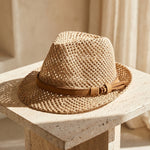 Walter Open-Weave Fedora Hat