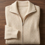 Angelo Cashmere Zip Cardigan