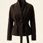 Maddalena Suede Belted Jacket