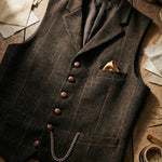 Vicente Tweed Lapelled Waistcoat