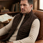 Vicente Quilted Suede Vest
