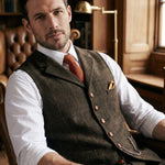 Vicente Tweed Lapelled Waistcoat