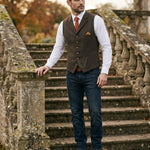 Vicente Tweed Lapelled Waistcoat