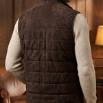 Vicente Quilted Suede Vest