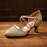 Rafaela Glitter Mesh Heeled Sandal