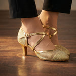Rafaela Glitter Mesh Heeled Sandal