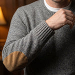 Massimo Elbow-Patch Crewneck Sweater
