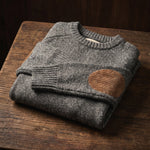 Massimo Elbow-Patch Crewneck Sweater