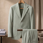 Roberto Cotton Seersucker Suit Set