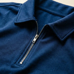 Alberto Cotton Blend Zip Polo