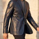 Sandro Faux Leather Blazer