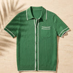 Isidoro Ribbed-Knit Polo Shirt