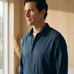 Valentino Cotton-Rayon Crinkle Shirt