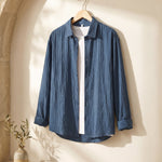 Valentino Cotton-Rayon Crinkle Shirt