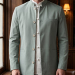Dante Linen Mandarin Collar Jacket