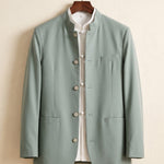 Dante Linen Mandarin Collar Jacket