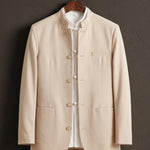 Dante Linen Mandarin Collar Jacket