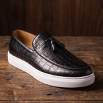 Lino Croc-Embossed Tassel Loafer