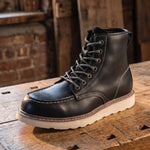 Damiano Leather Moc-Toe Boot