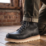 Damiano Leather Moc-Toe Boot