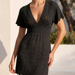 Romina Open-Knit Mini Dress